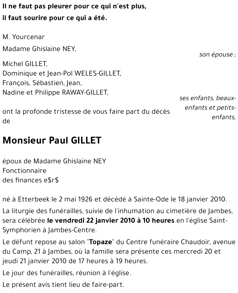 Paul GILLET