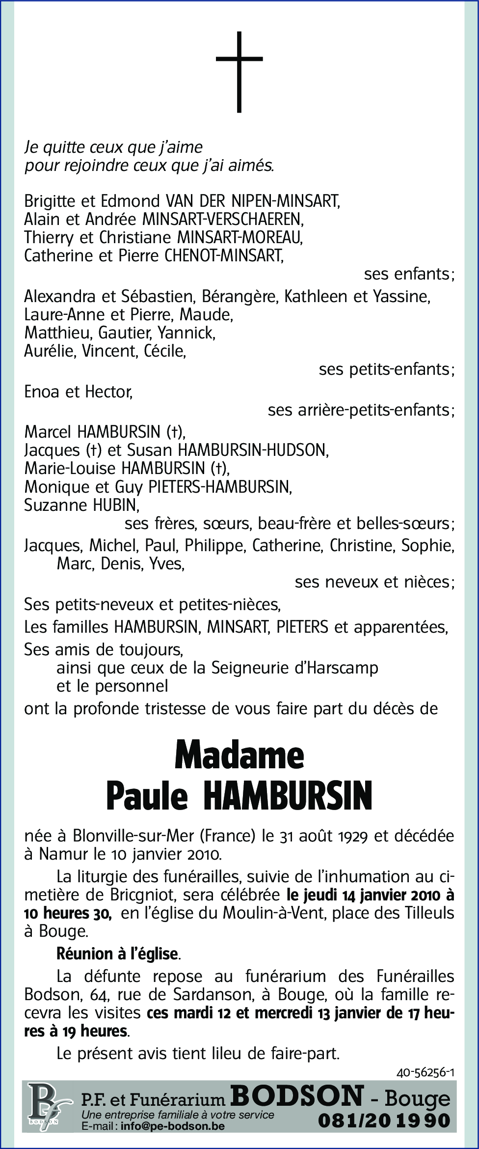 Paule HAMBURSIN