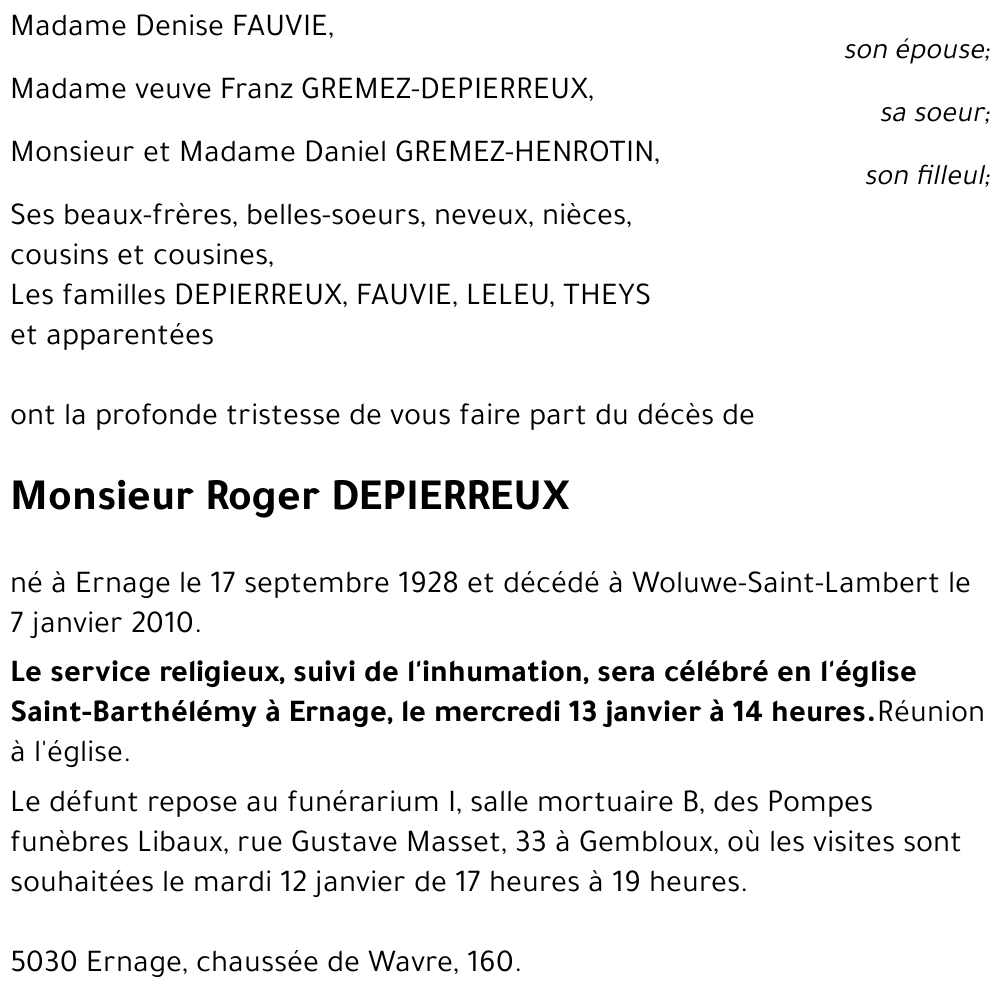 Roger DEPIERREUX