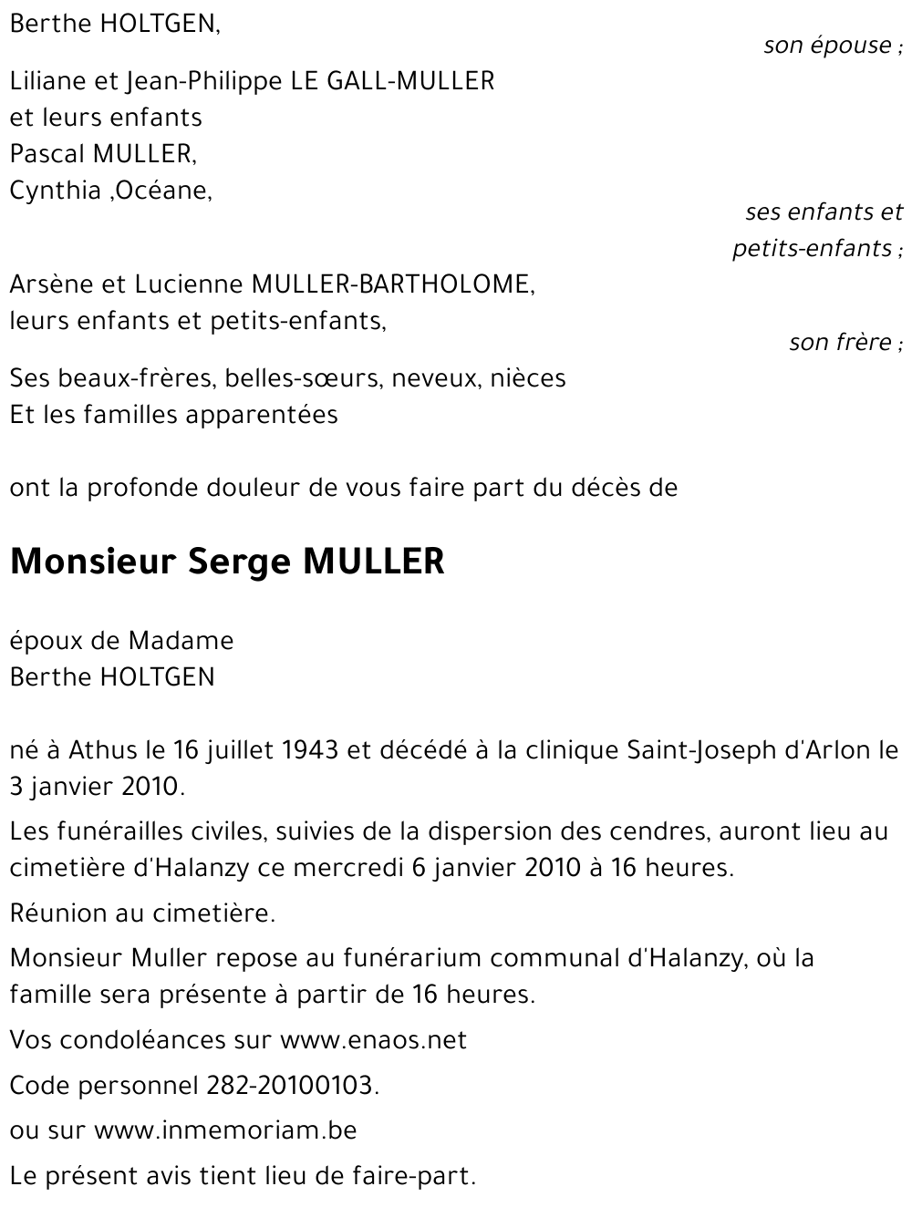 Serge MULLER