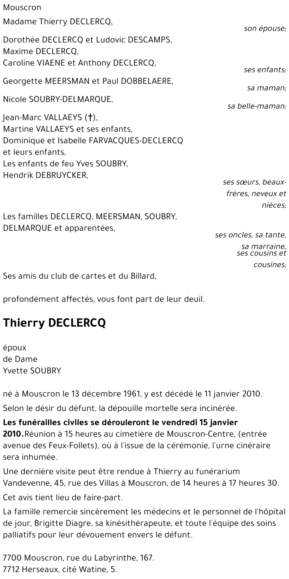 Thierry DECLERCQ