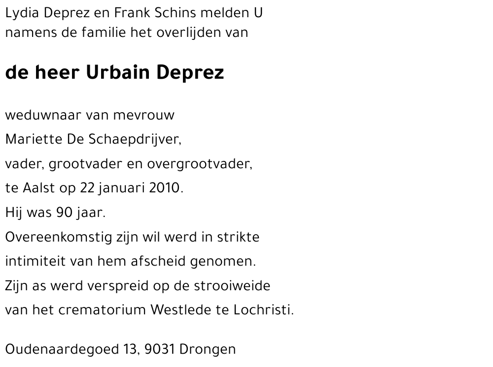 Urbain Deprez