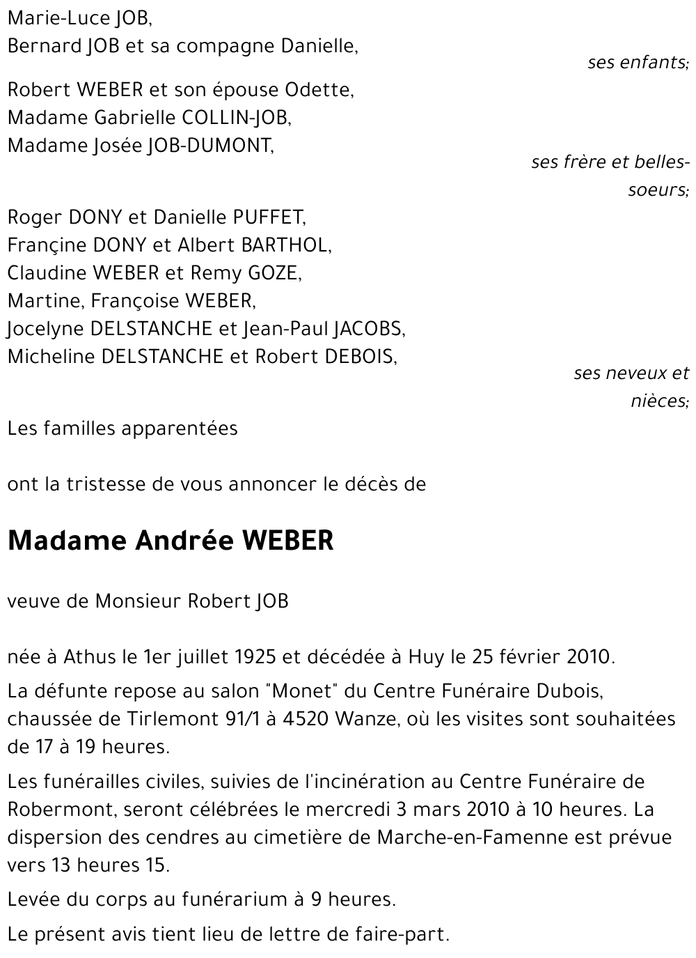 Andrée WEBER