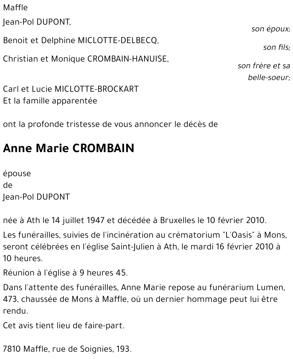 Anne-Marie Crombain