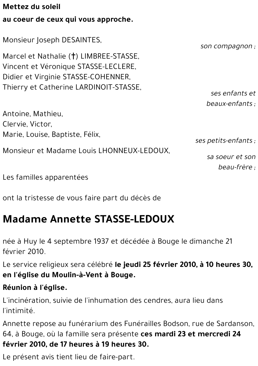 Annette LEDOUX