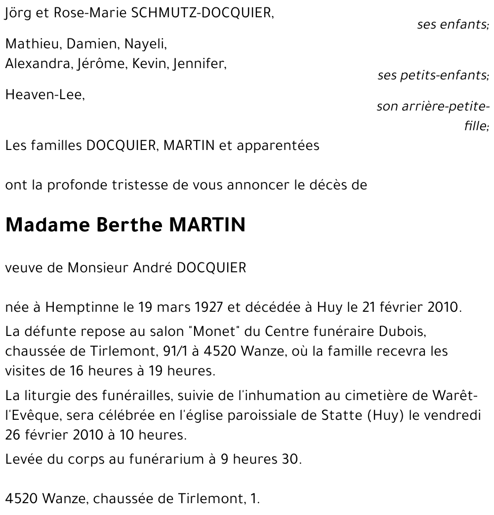 Berthe MARTIN