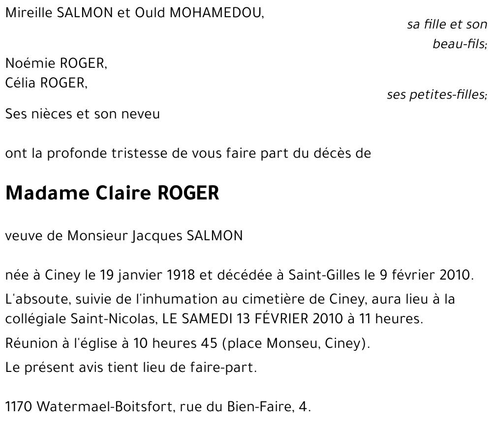 Claire ROGER