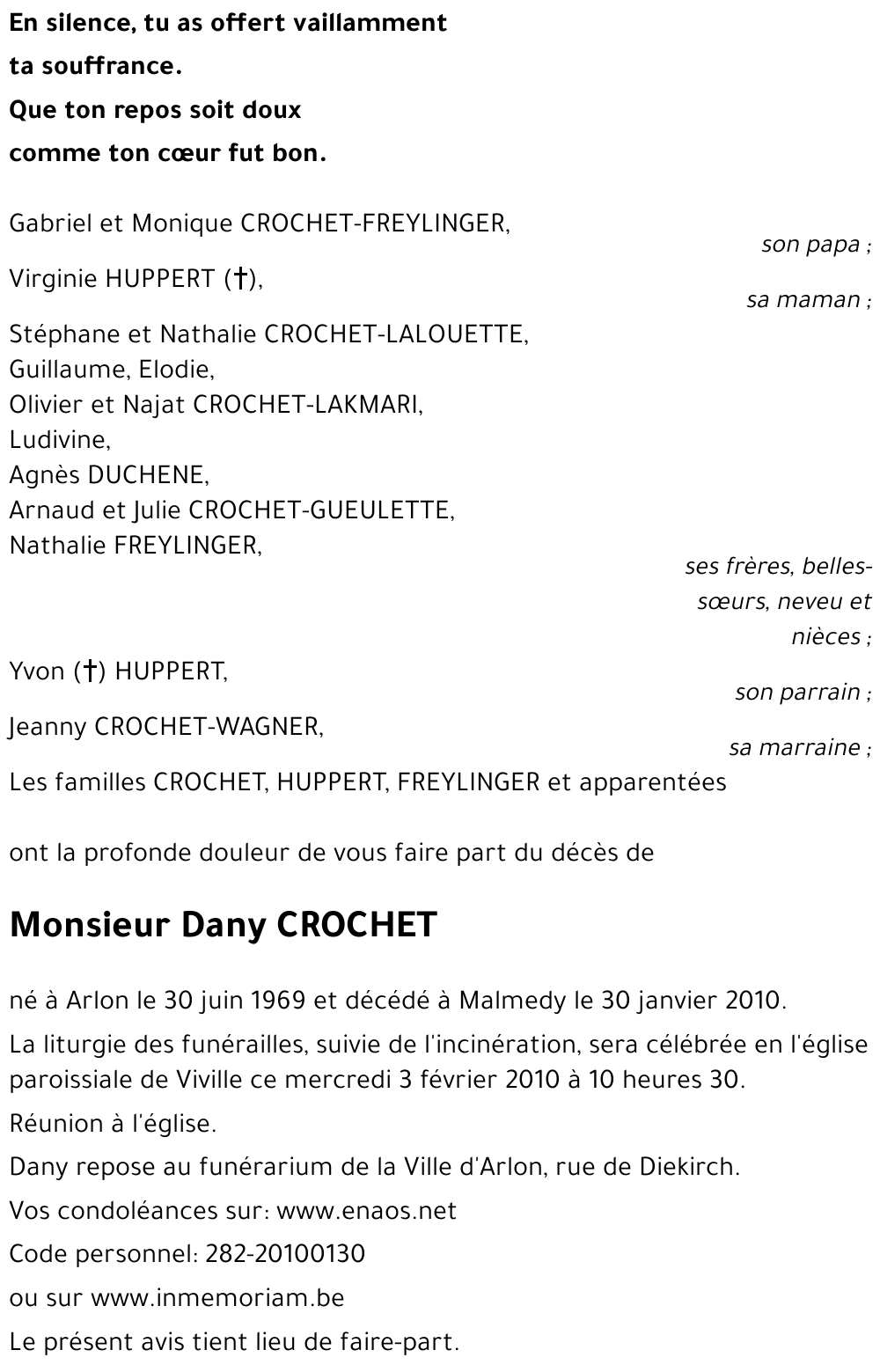 Dany CROCHET