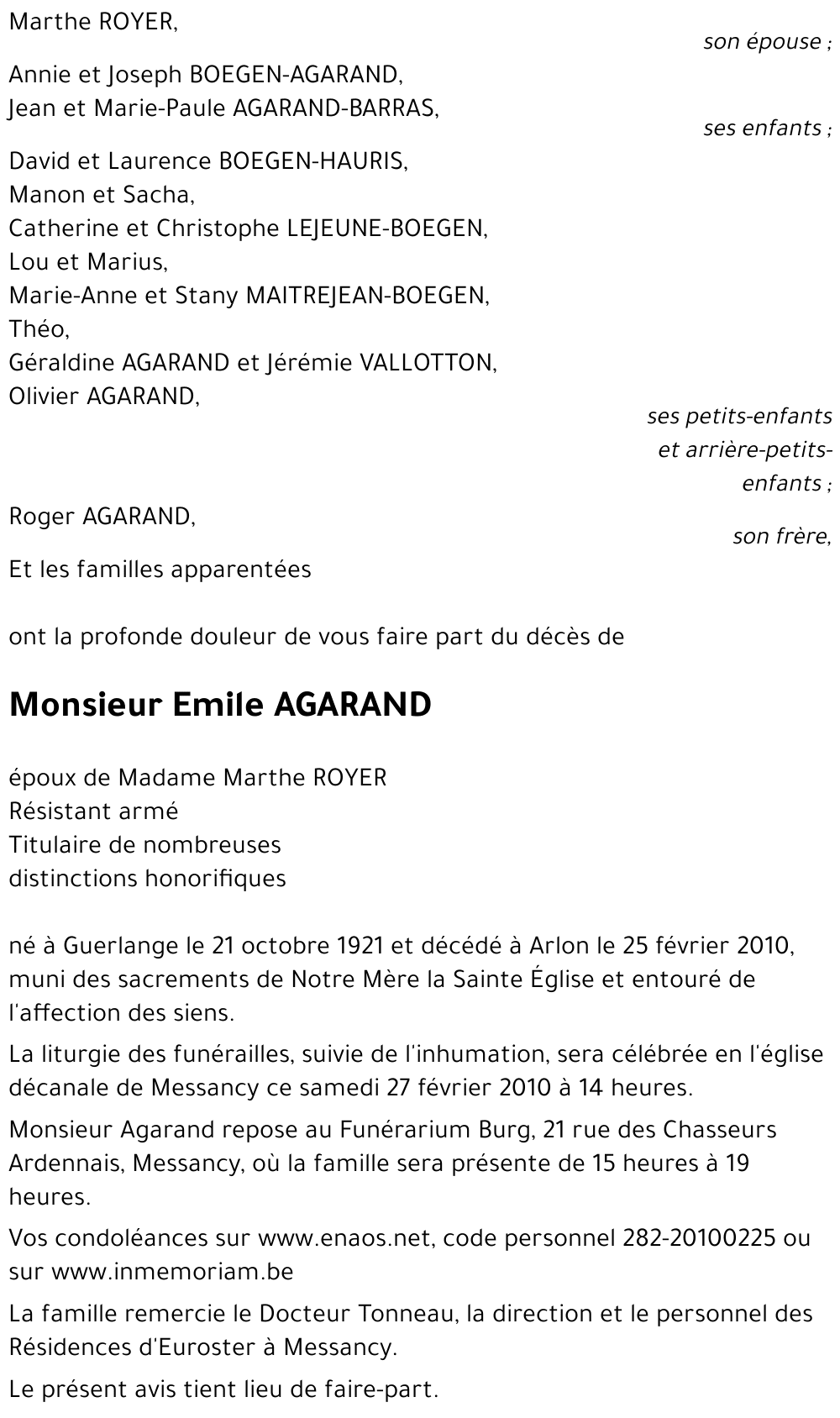Emile AGARAND