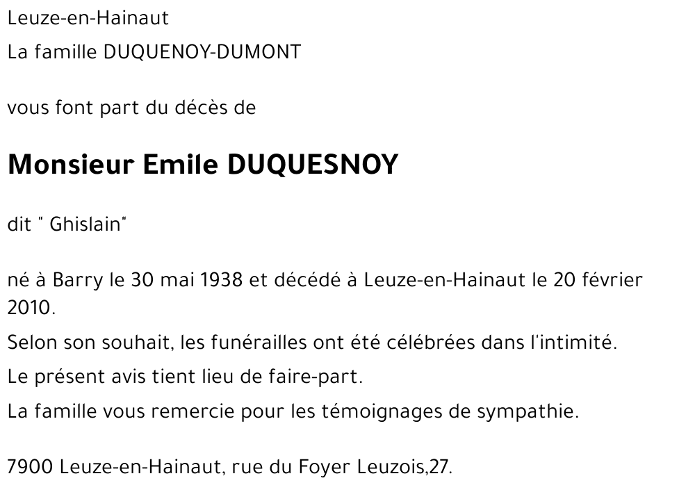 Emile Duquesnoy