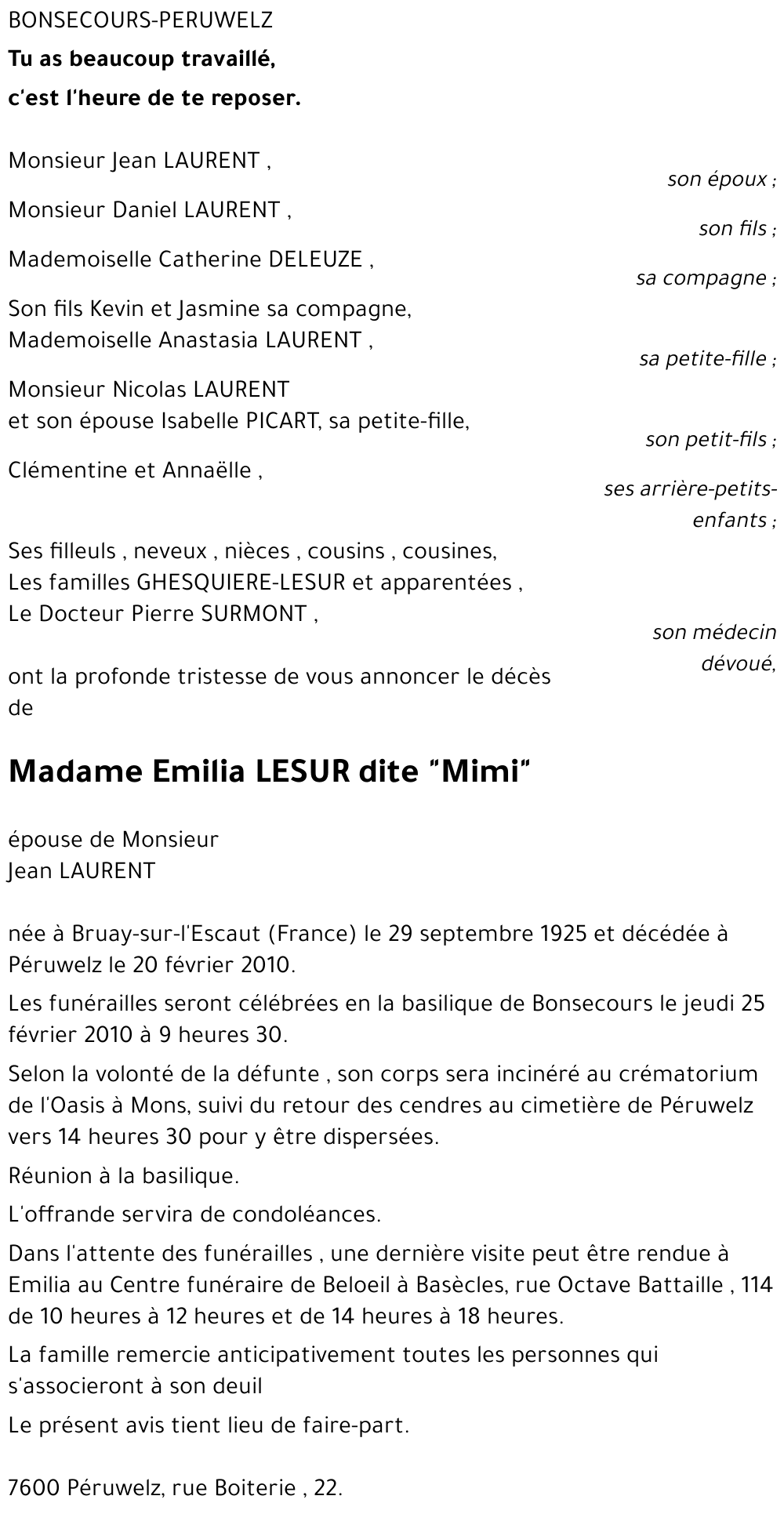 Emilia LESUR