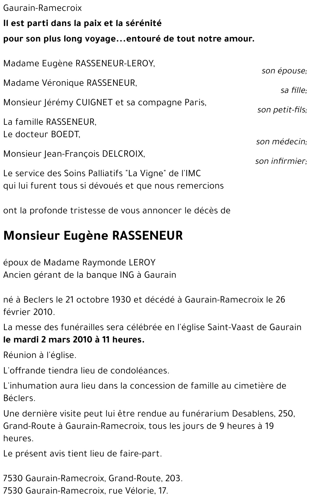 Eugène RASSENEUR