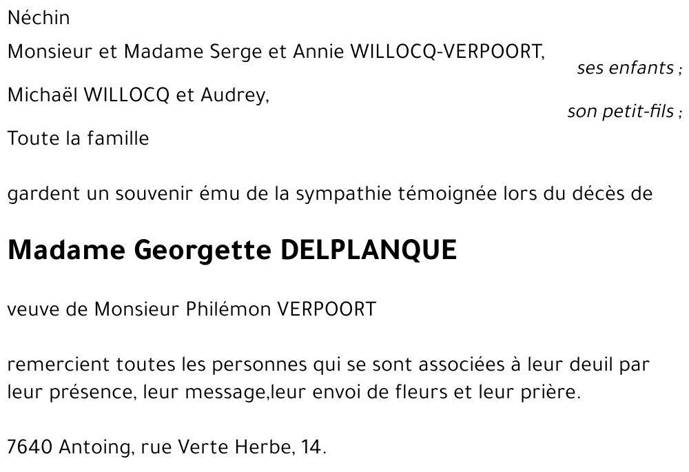 Georgette DELPLANQUE