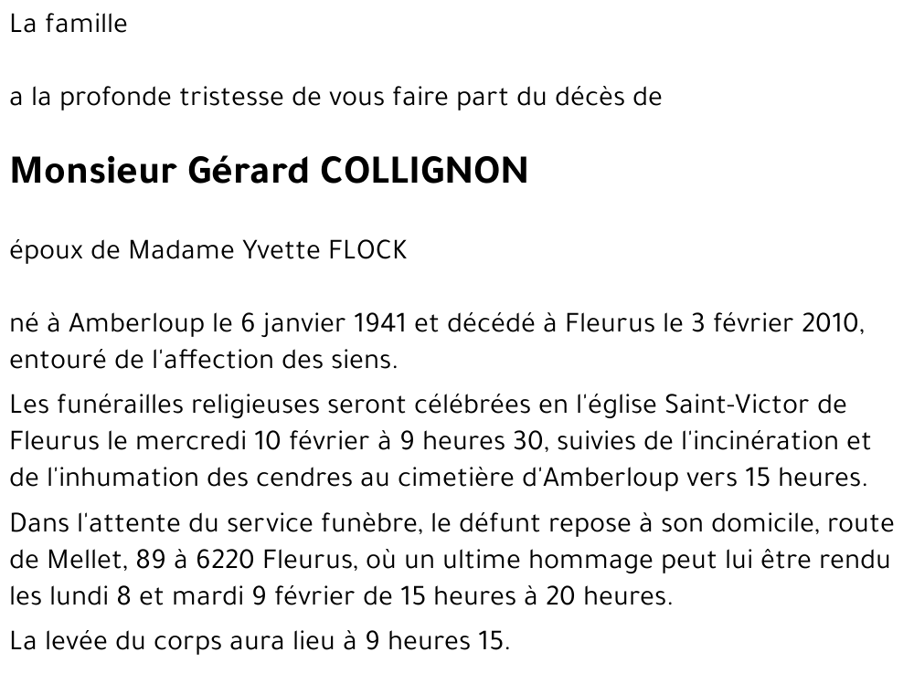 Gérard COLLIGNON