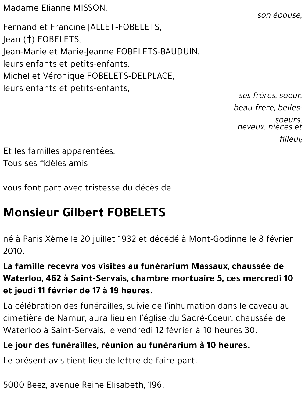 Gilbert FOBELETS