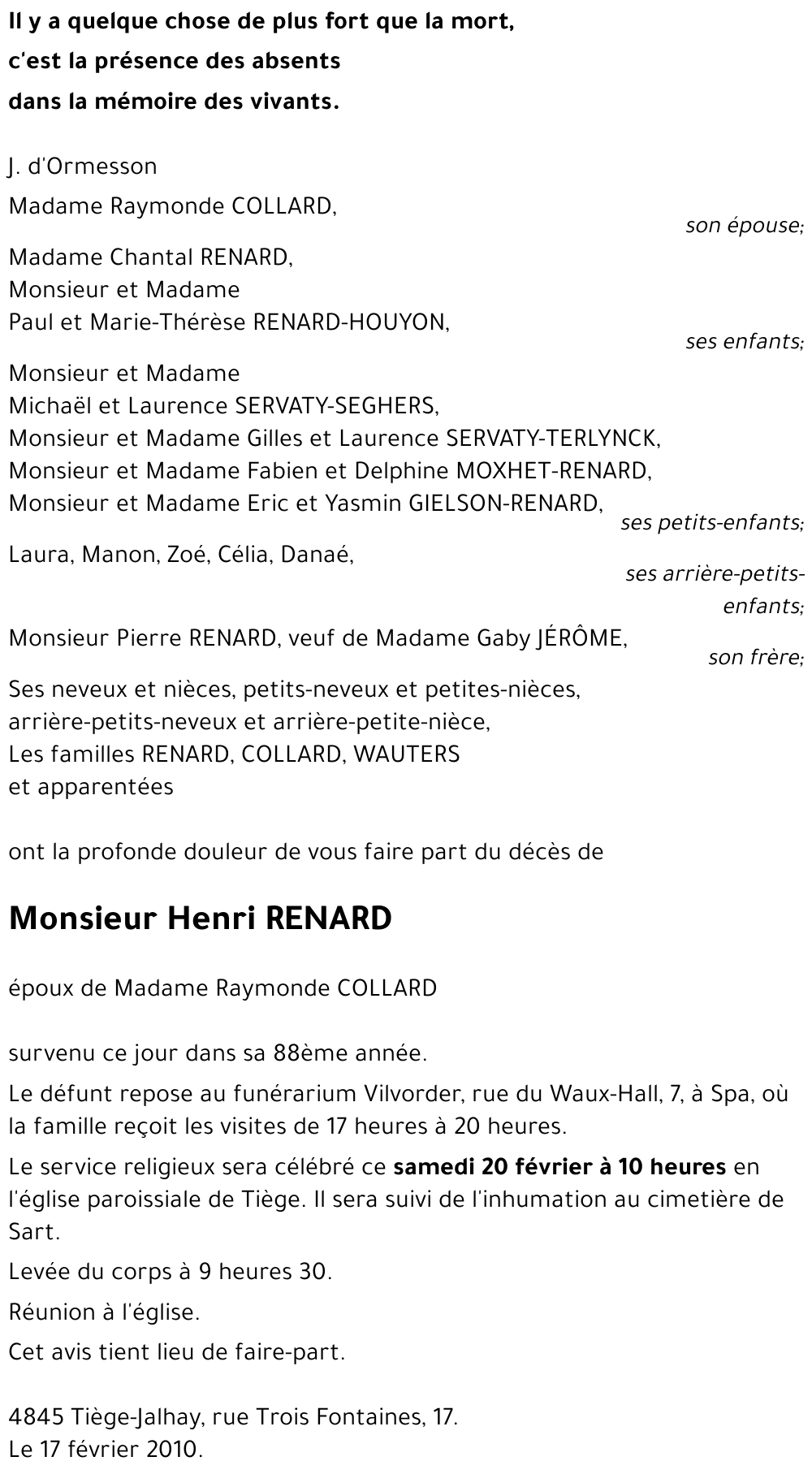 Henri RENARD