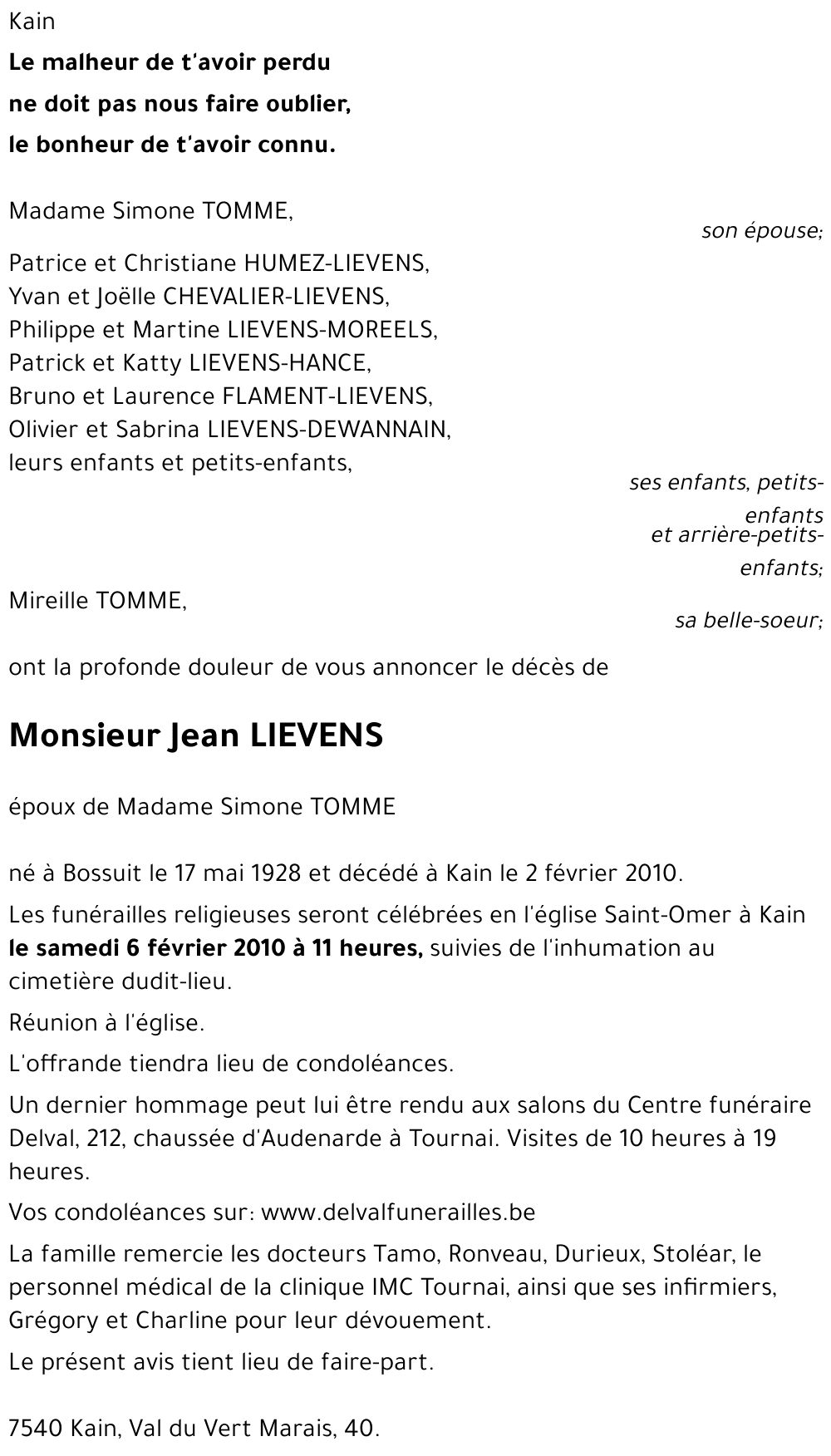 Jean LIEVENS
