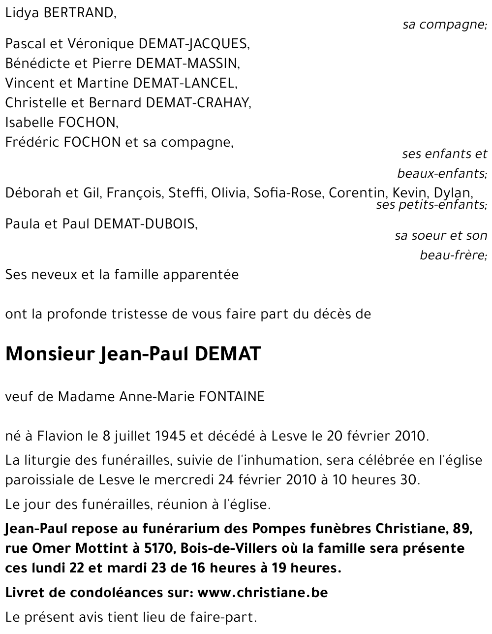 Jean-Paul DEMAT
