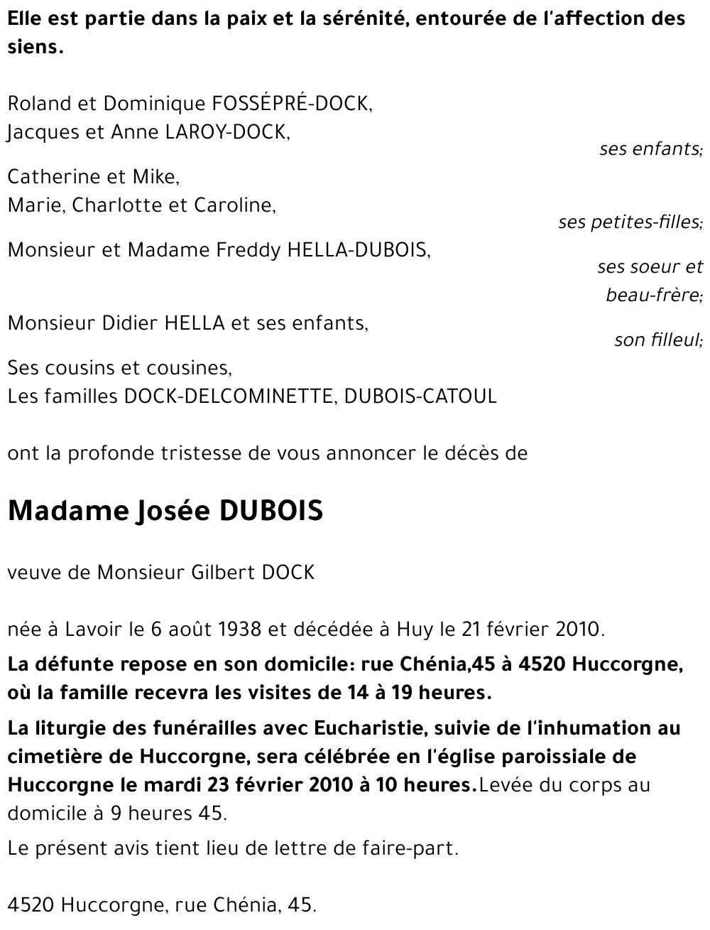 Josée DUBOIS