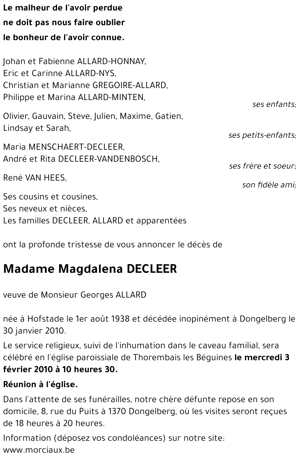 Magdalena DECLEER