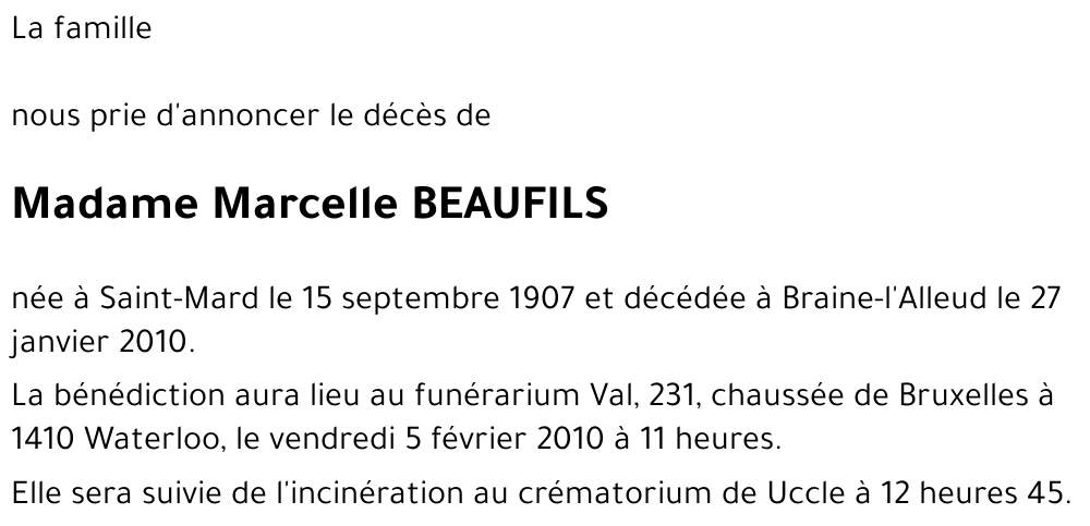 Marcelle BEAUFILS