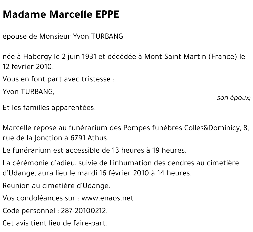 Marcelle EPPE