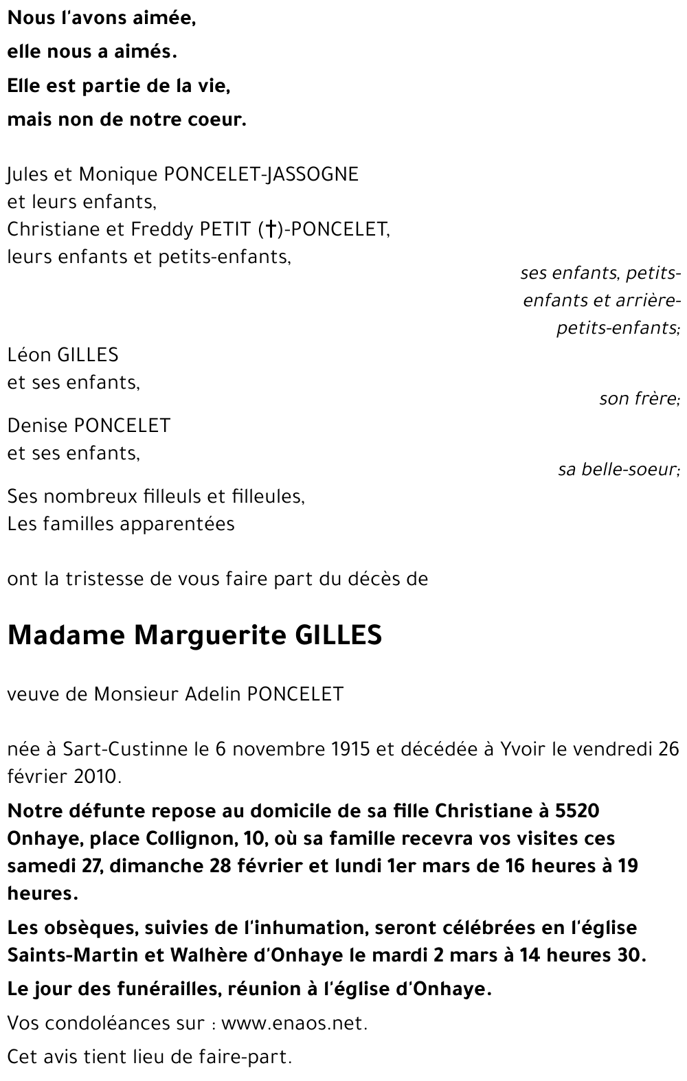 Marguerite GILLES