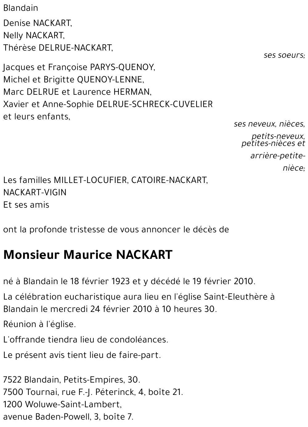 Maurice NACKART