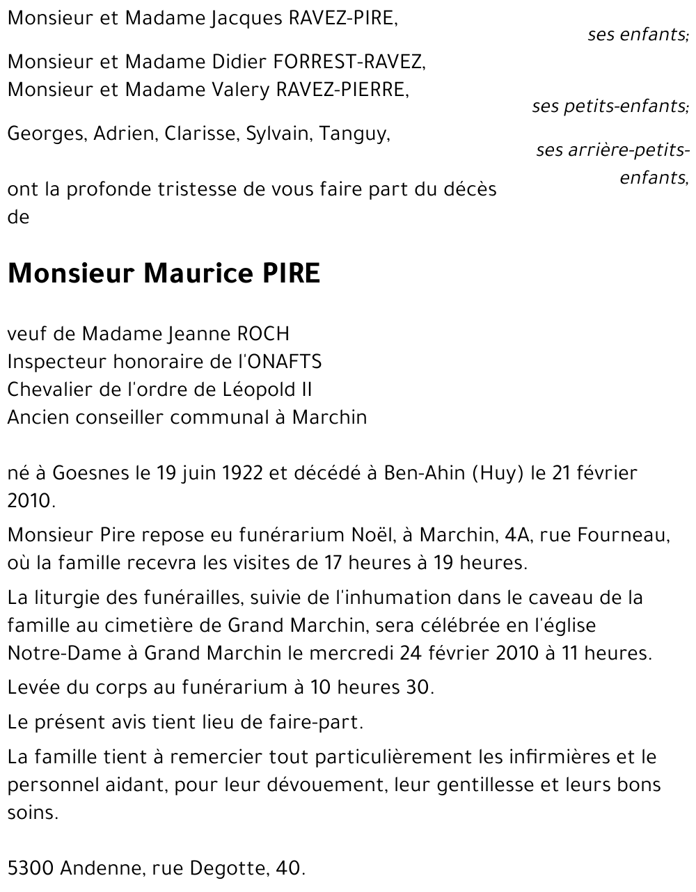 Maurice PIRE