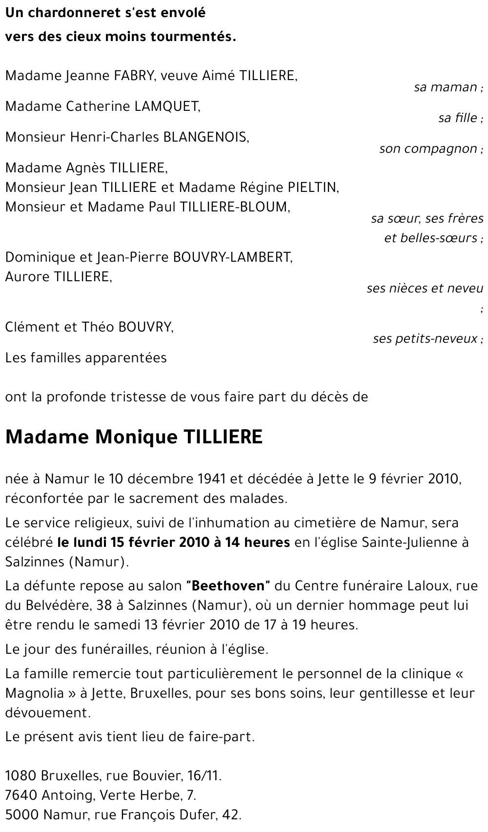 Monique TILLIERE