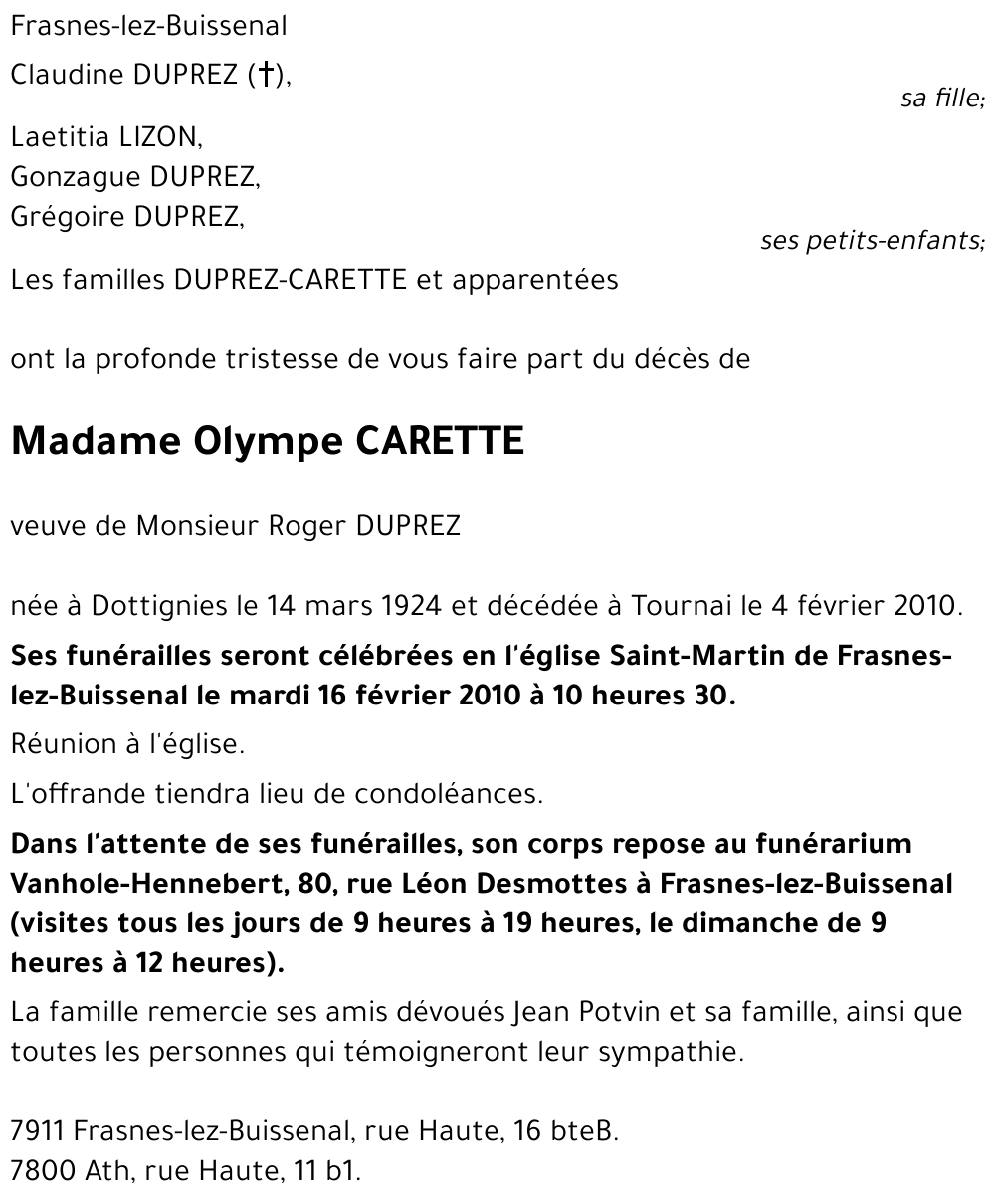 Olympe CARETTE