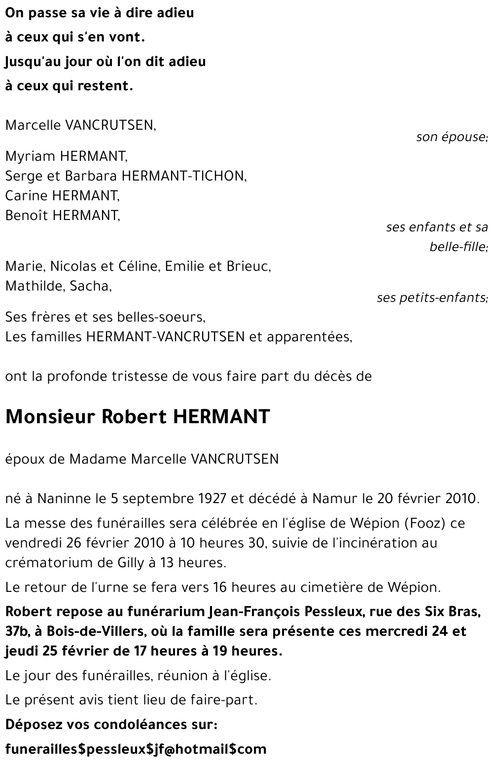 Robert HERMANT