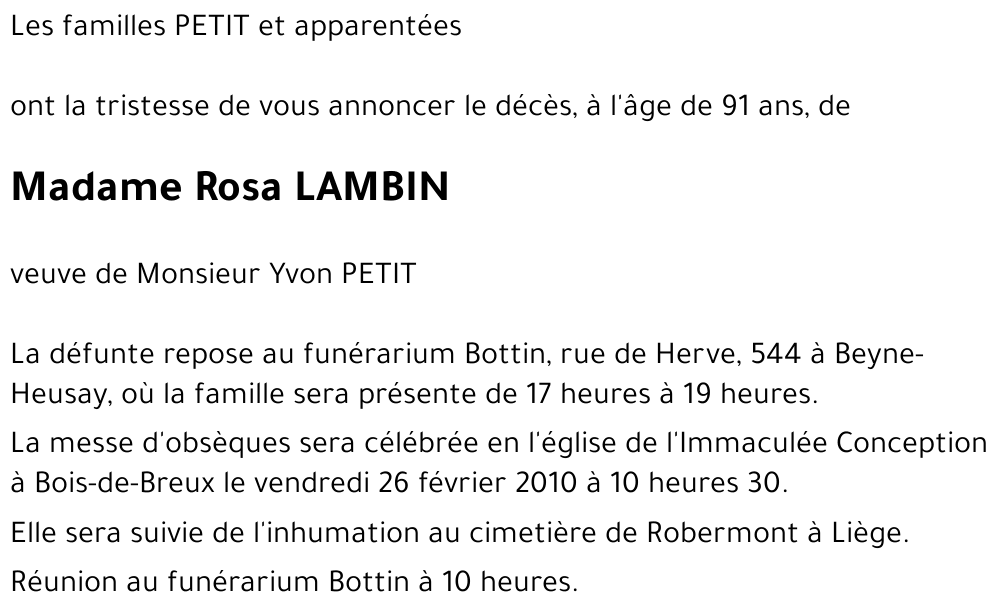 Rosa LAMBIN