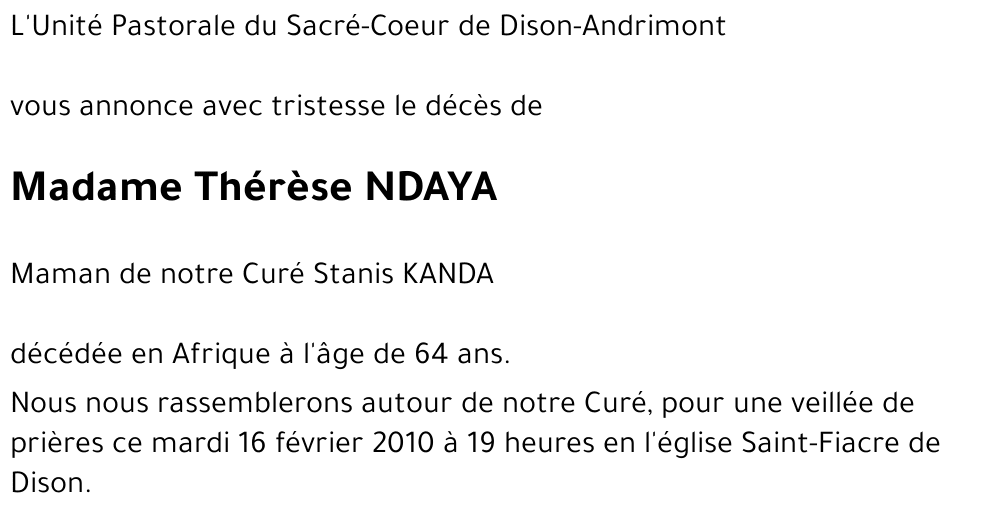 Thérèse NDAYA