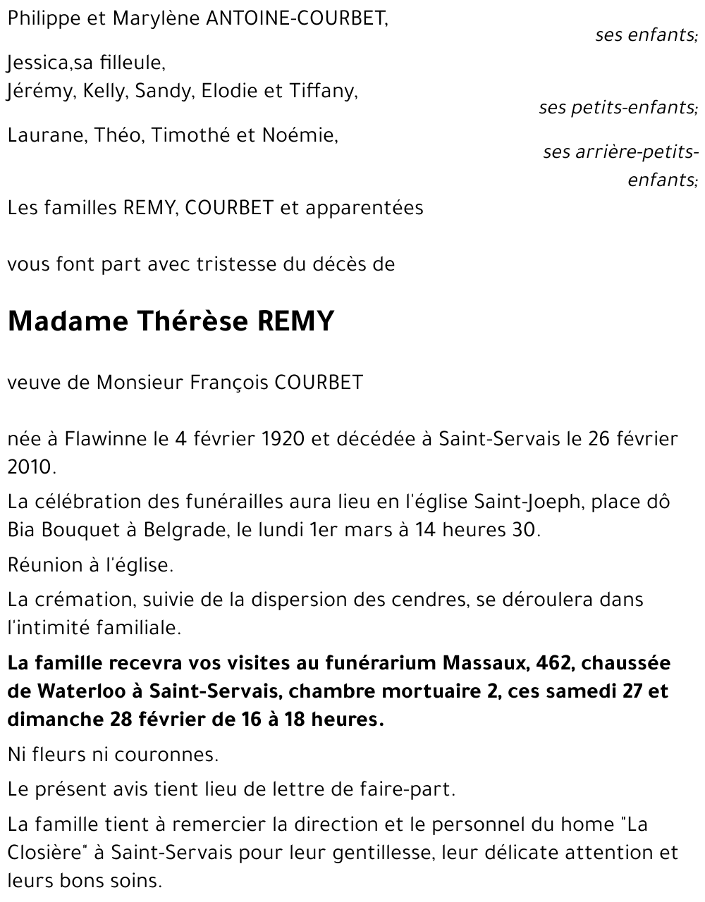 Thérèse REMY