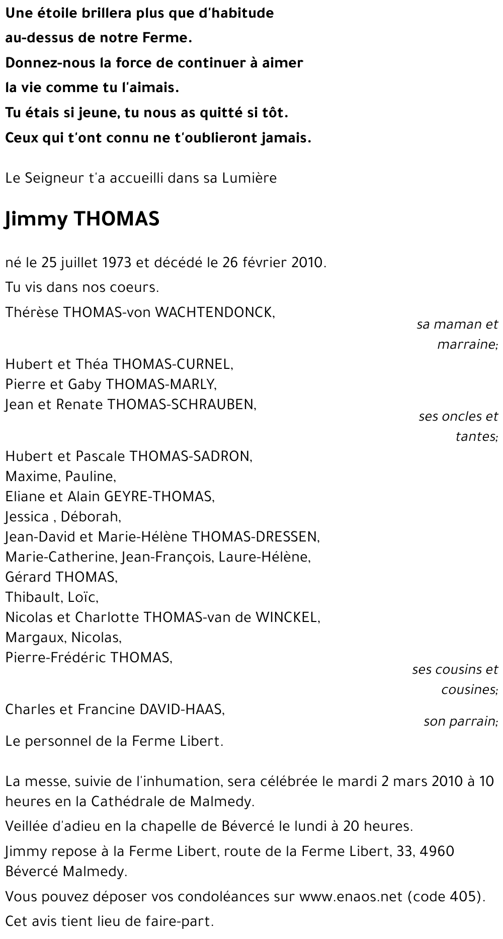 THOMAS Jimmy
