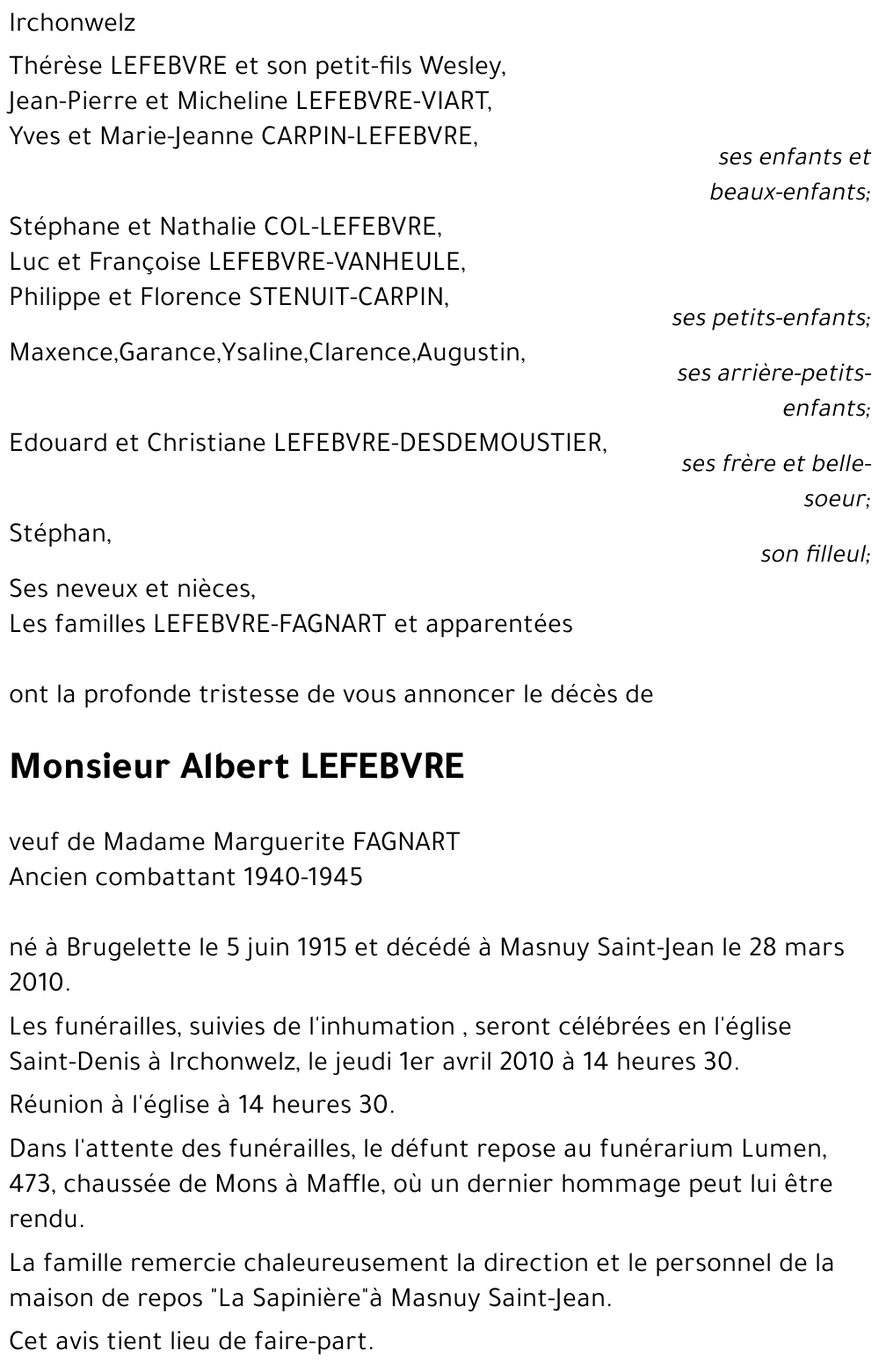 Albert Lefebvre