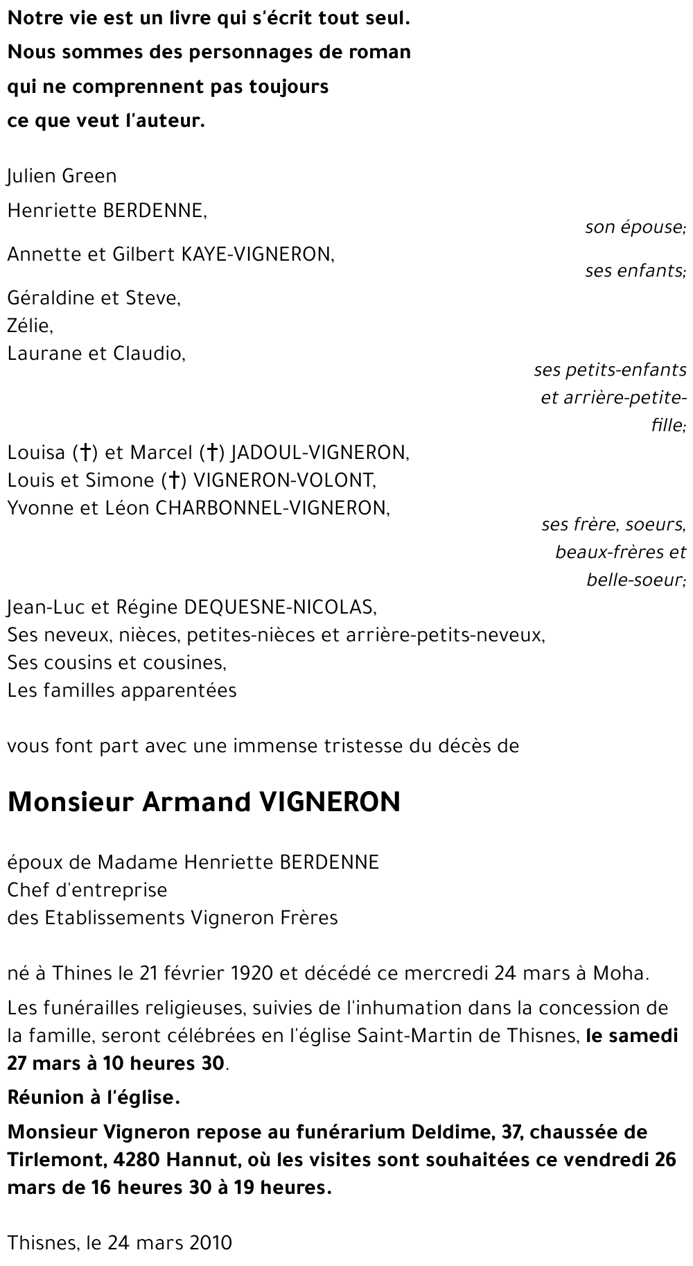 Armand VIGNERON