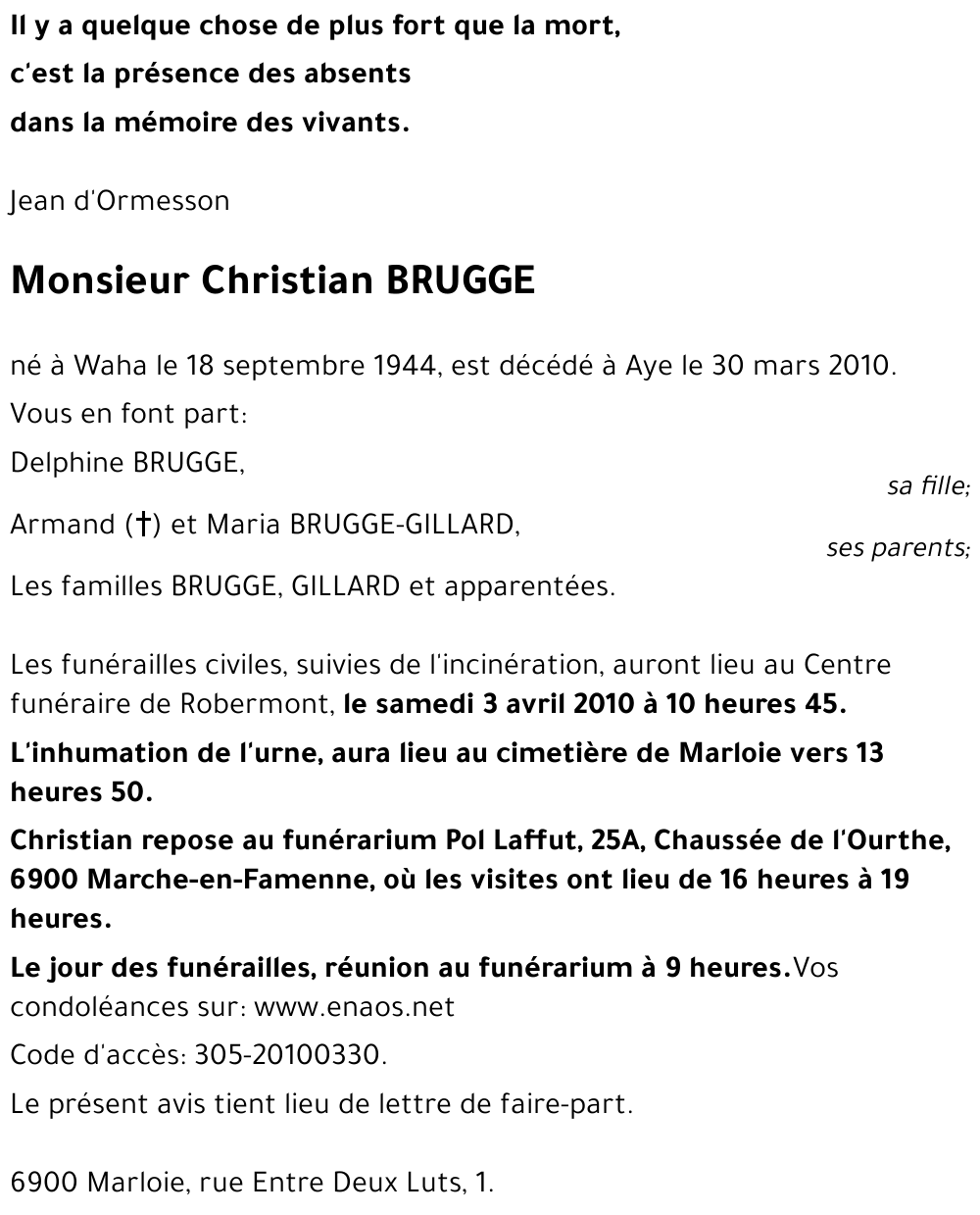 Christian BRUGGE