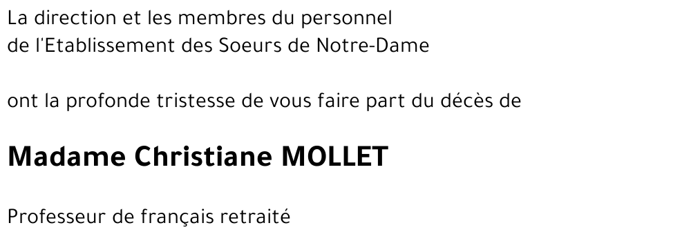 Christiane MOLLET