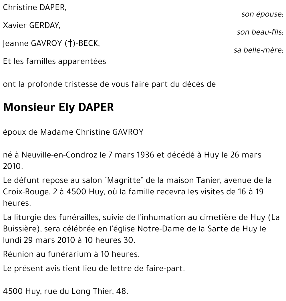 Ely DAPER