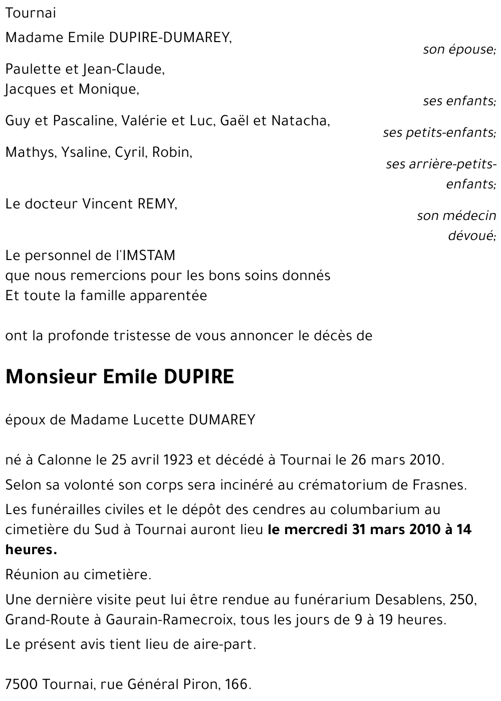 Emile DUPIRE