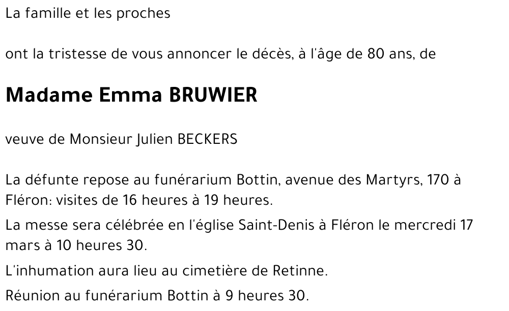 Emma BRUWIER