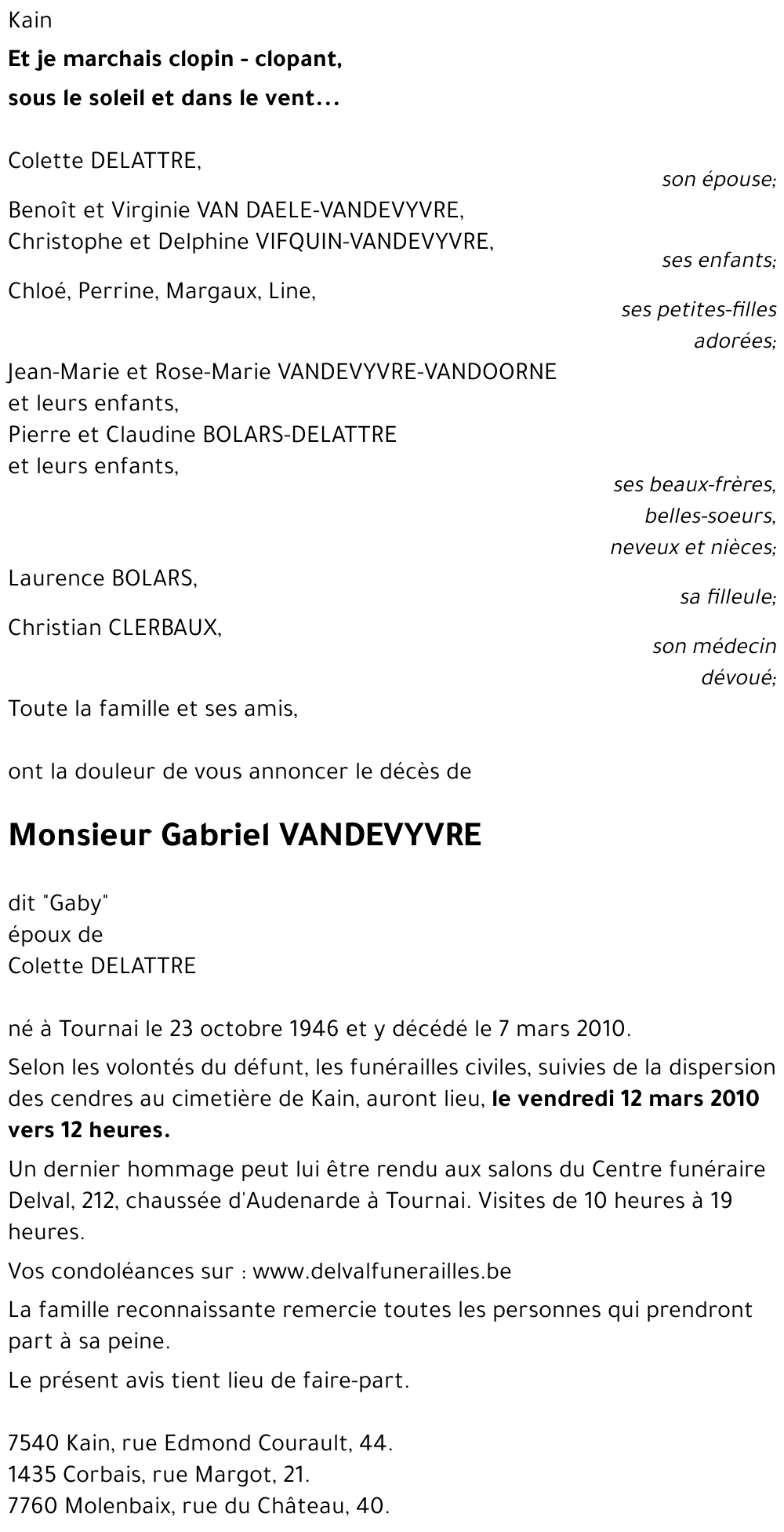 Gabriel VANDEVYVRE