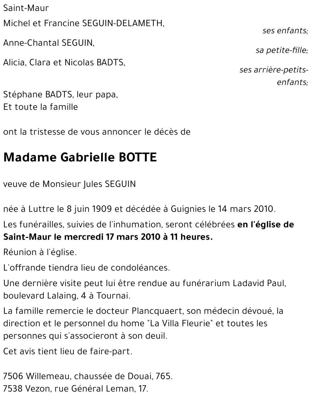 Gabrielle BOTTE