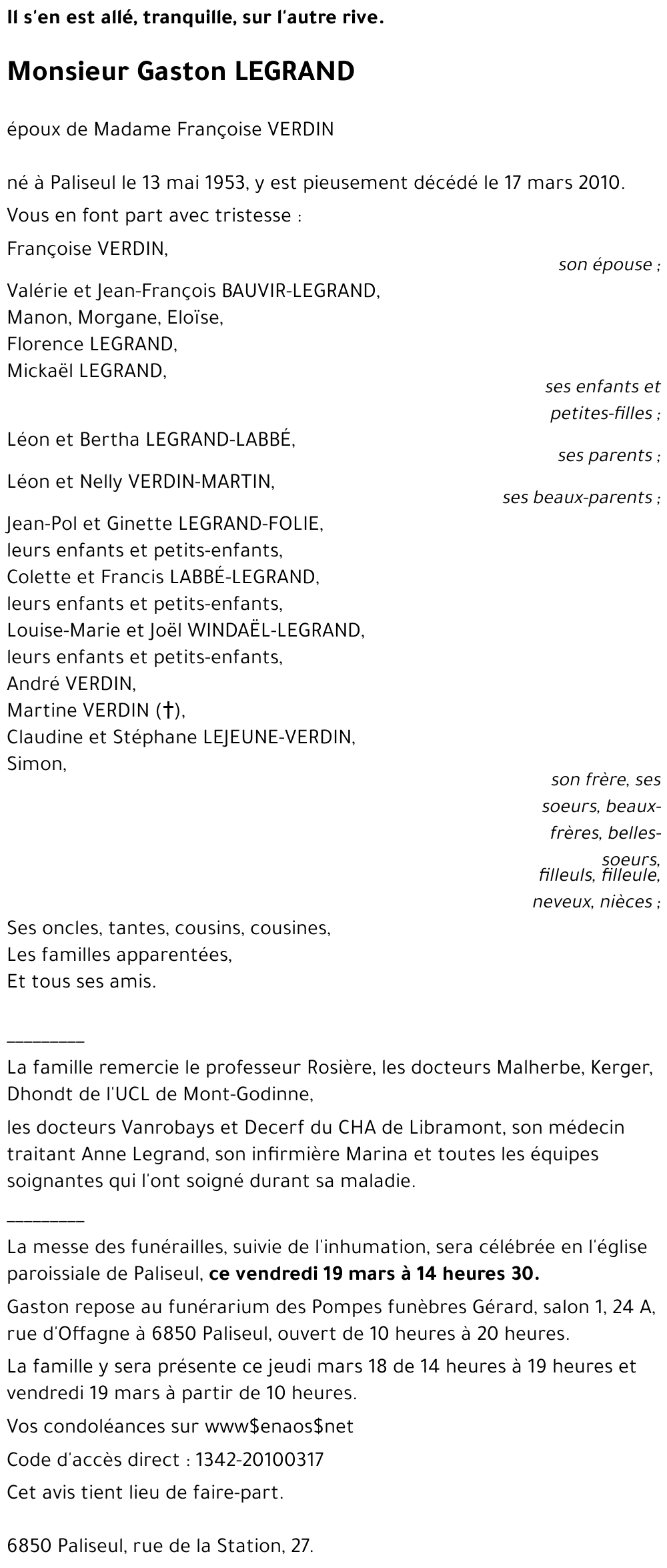 Gaston LEGRAND