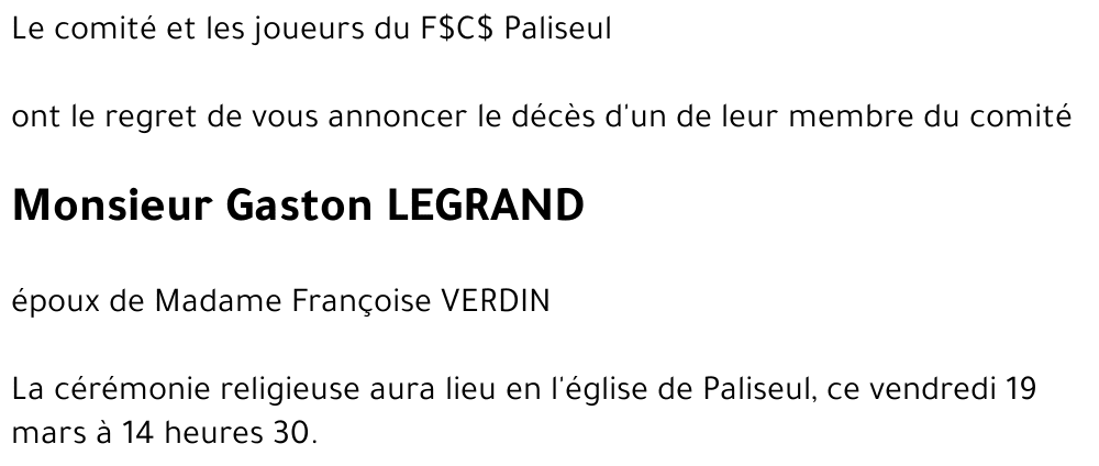 Gaston LEGRAND