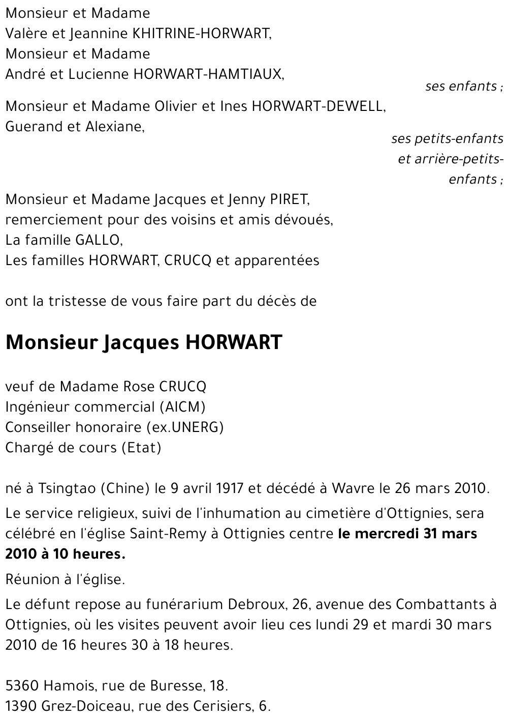 Jacques HORWART