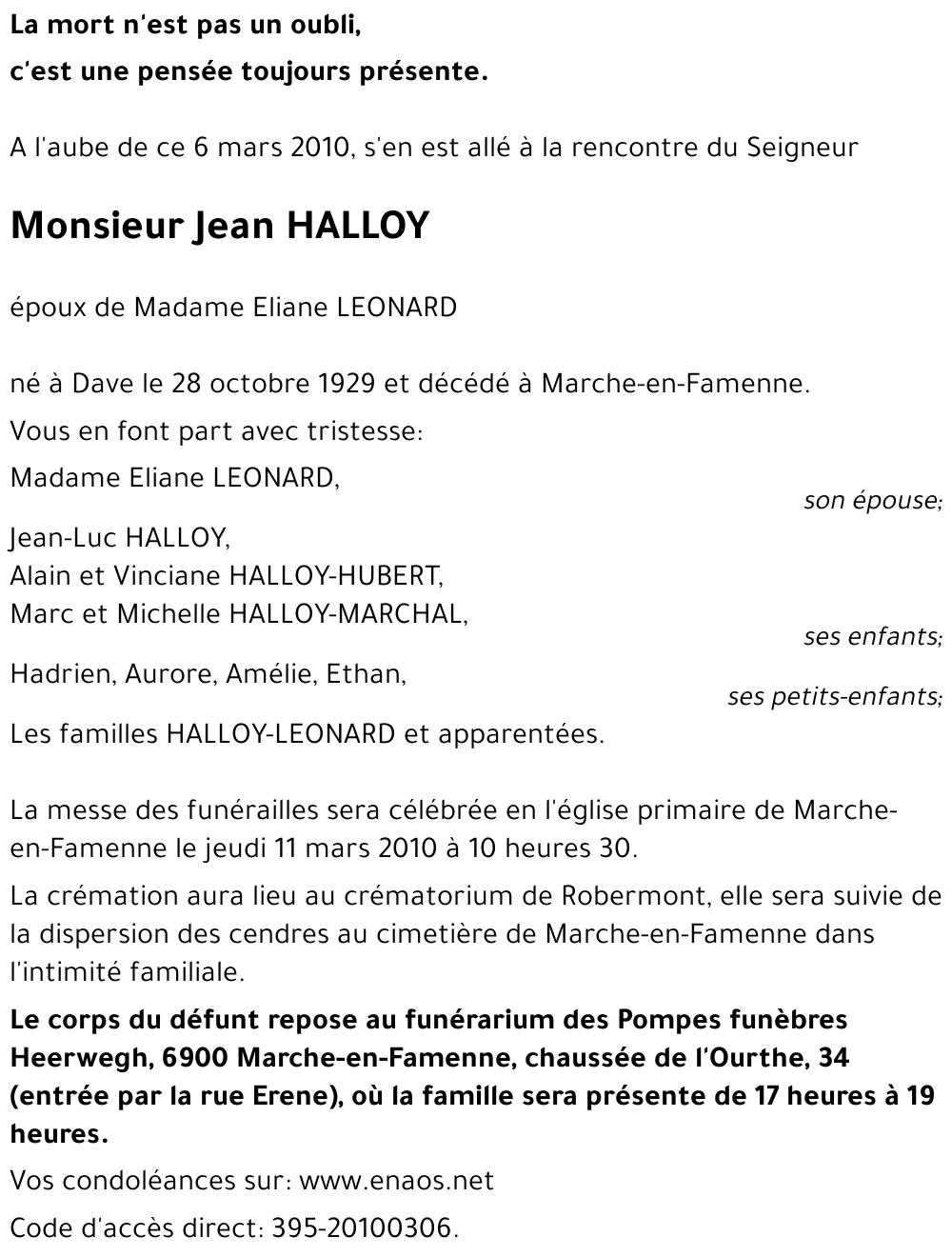 Jean HALLOY