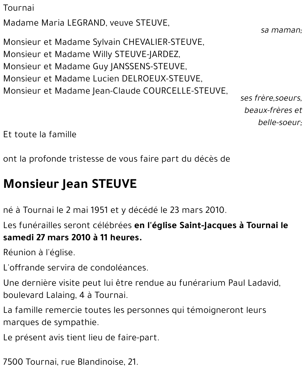 Jean STEUVE